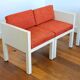 Set armchairs with dinners Restoration cubic shape Modular vintage 1980s