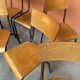10 mismatched school chairs, restaurant, 1960s