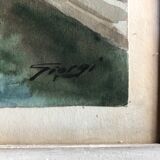 Tableau aquarelle giorgi pont des soupirs Venise