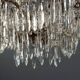 Antique gilded iron chandelier with 6 lights, Italy, early 20th century.