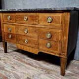 Commode époque Louis XVI en marquéterie époque XVIIIeme
