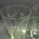 Set of 6 chiseled glasses