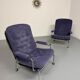 Paire de fauteuils lounge roulette design scandinave Bruno Mathsson