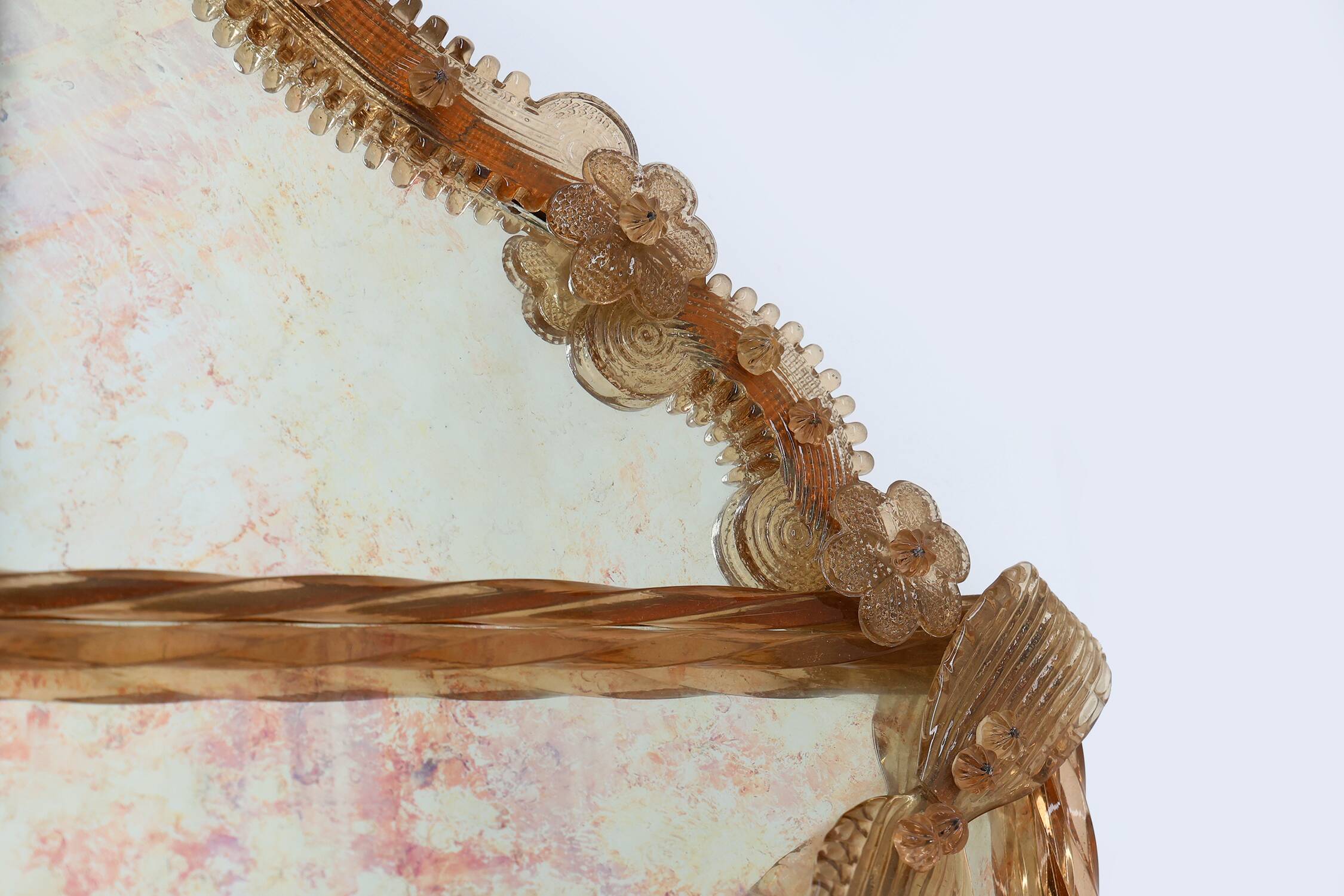 Rare large Venetian Mirror in Murano glass by  Art Venitien, model Campanil