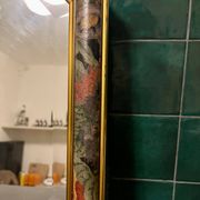 Miroir vintage biseauté à cadre floral