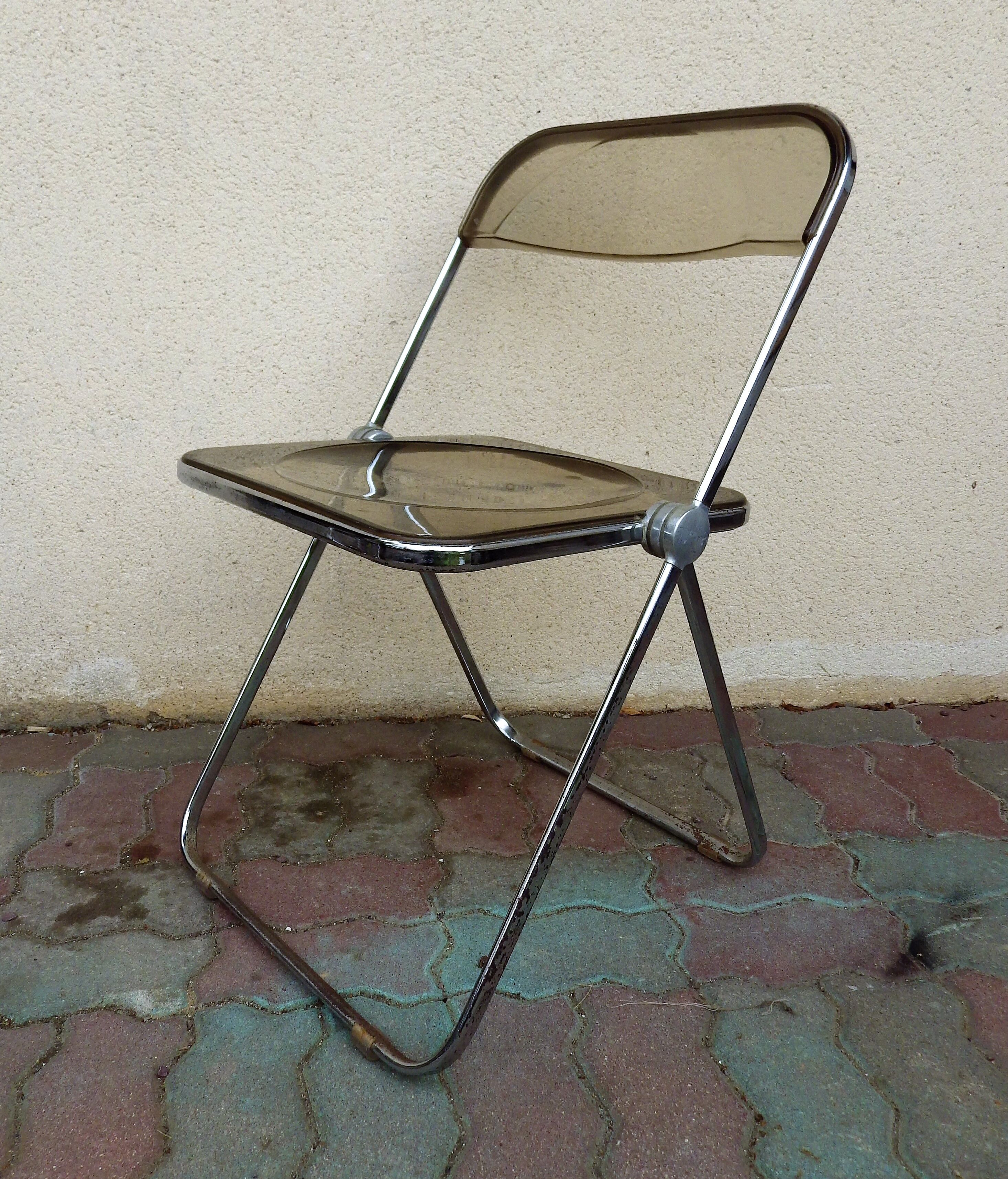 Trio de chaises Plia Castelli par Giancarlo Piretti