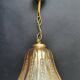 Pair of vintage spike-patterned pendant lights