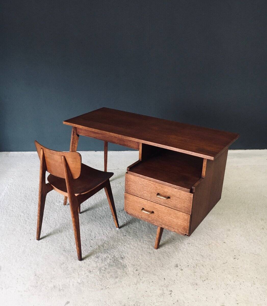 Modernist Reconstruction Writing Desk, France, 1950s