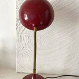Articulated desk lamp, 1960s, burgundy and gold