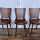 Trio of vintage retro Dove Baumann chairs 1960