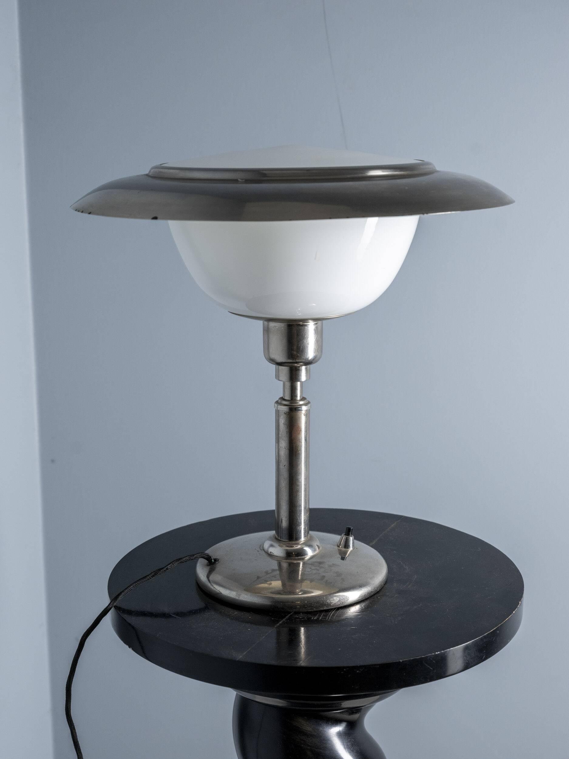 Art Deco table lamp with opaline glass, circa 1930