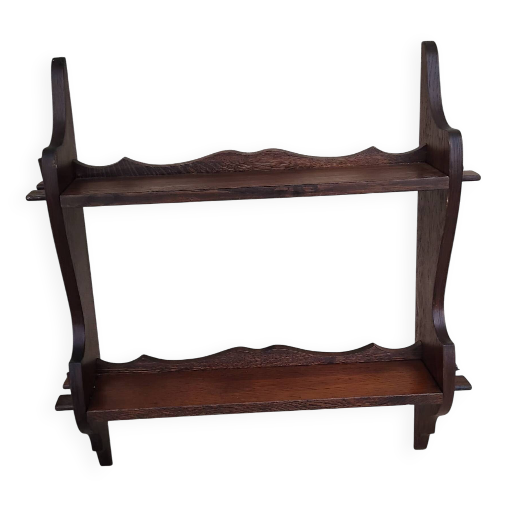 Antique vintage wooden wall shelf