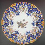 Faience dish of rouen -flower basket - ø 38 cm