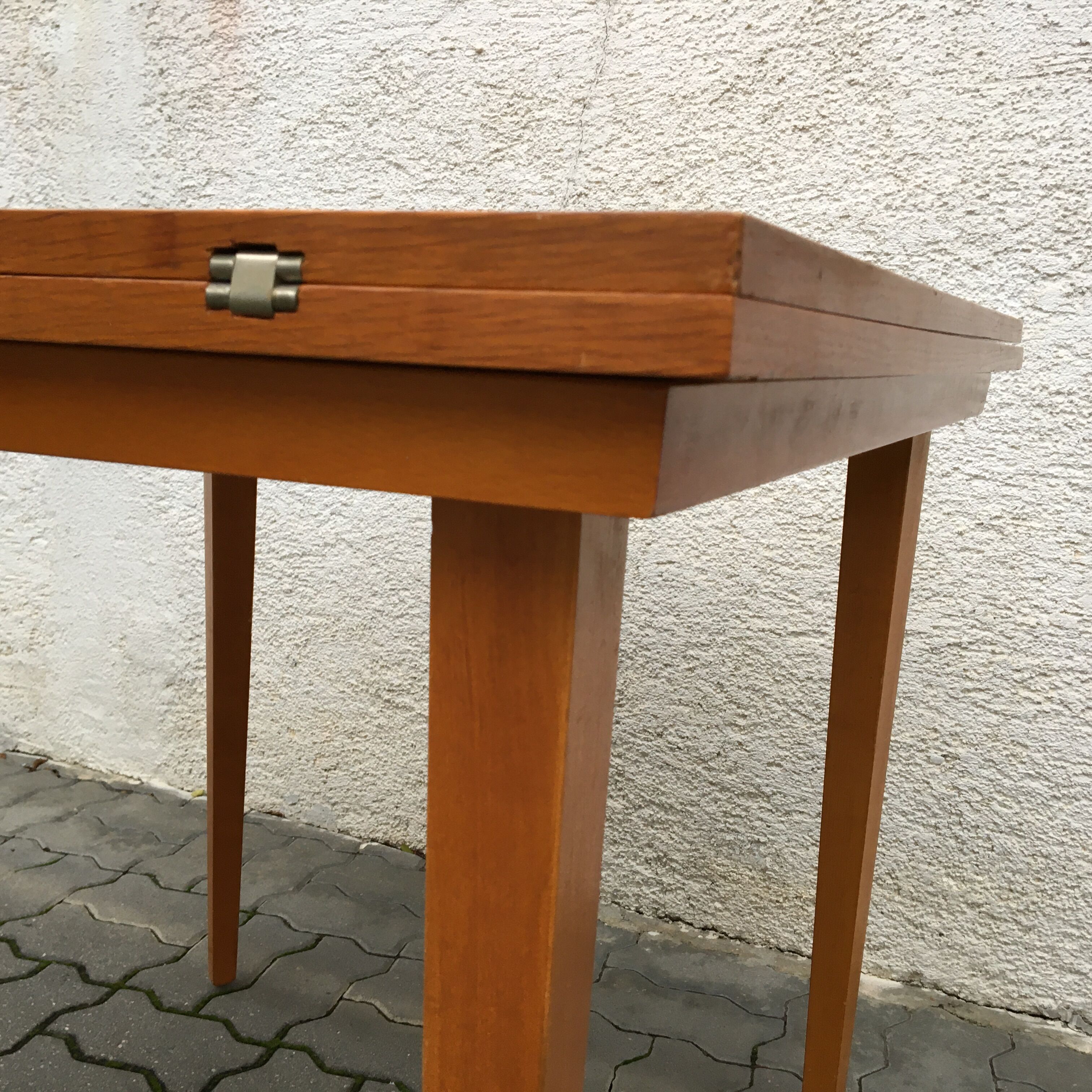 Vintage Jitona extendable dining table mid century 70s wood 85cm-170cm