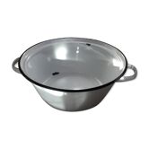 Basin, cache jar in enamelled sheet metal