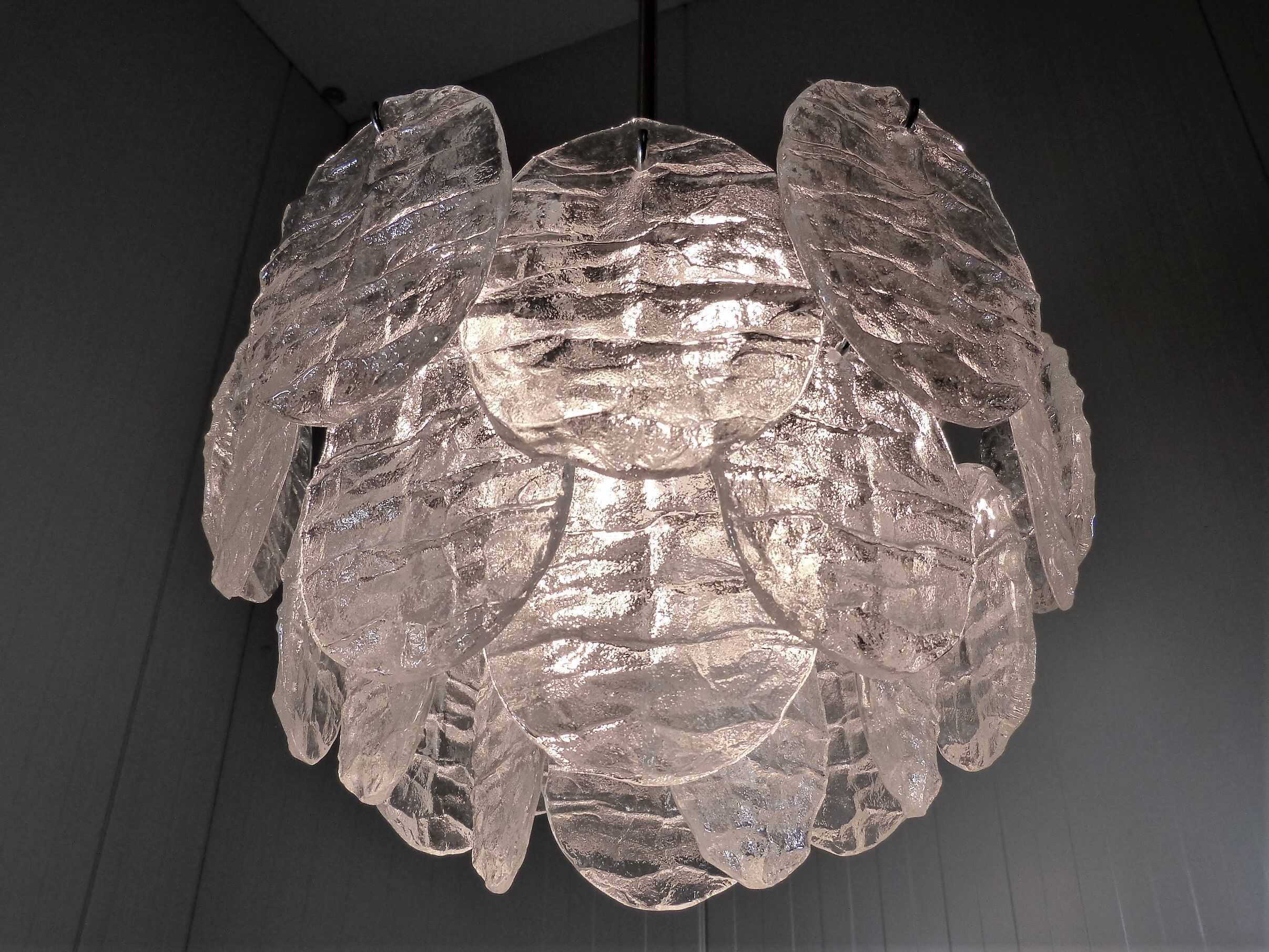 Kalmar candlestick with ice glass discs 1960's