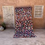 Tapis Marocain Boucherouite coloré - 138 x 260 cm