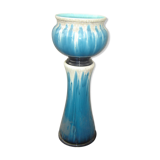 Céramique cache pot sur colonne ht 100cm au total