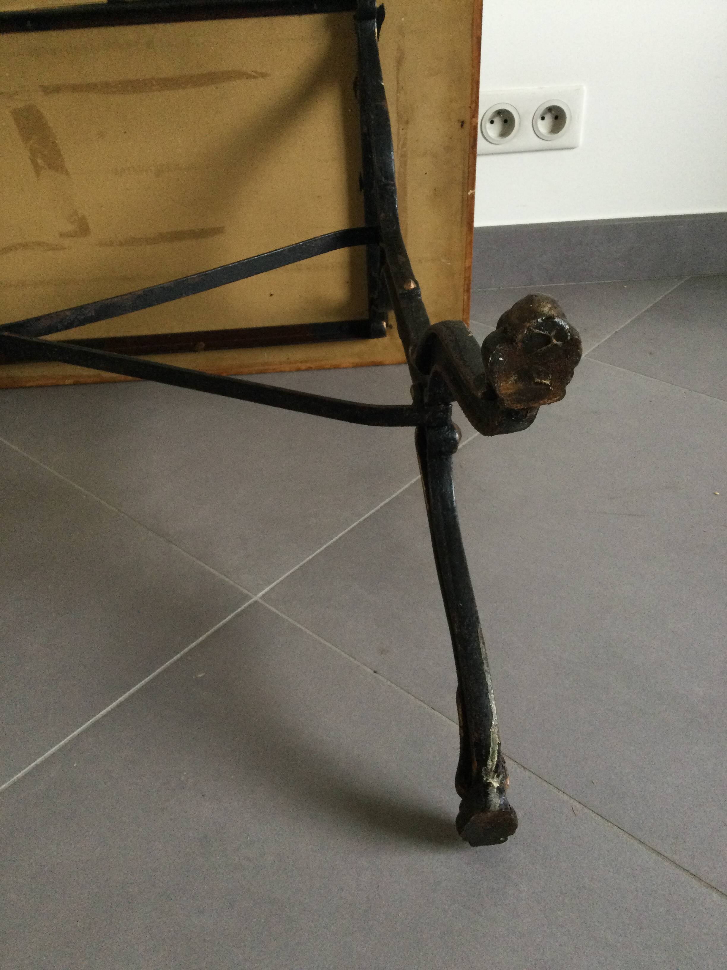 Wrought iron bistro table