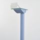 ID-S floor lamp in gray lacquered metal by Ettore Sottsass, Zumtobel, circa 1987