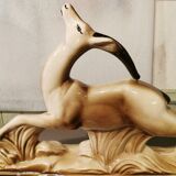 Art deco ceramic antelope