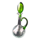 Blown glass wine carafe with engraved decoration