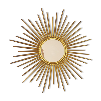 Chaty Vallauris gold metal sun mirror 50 cm