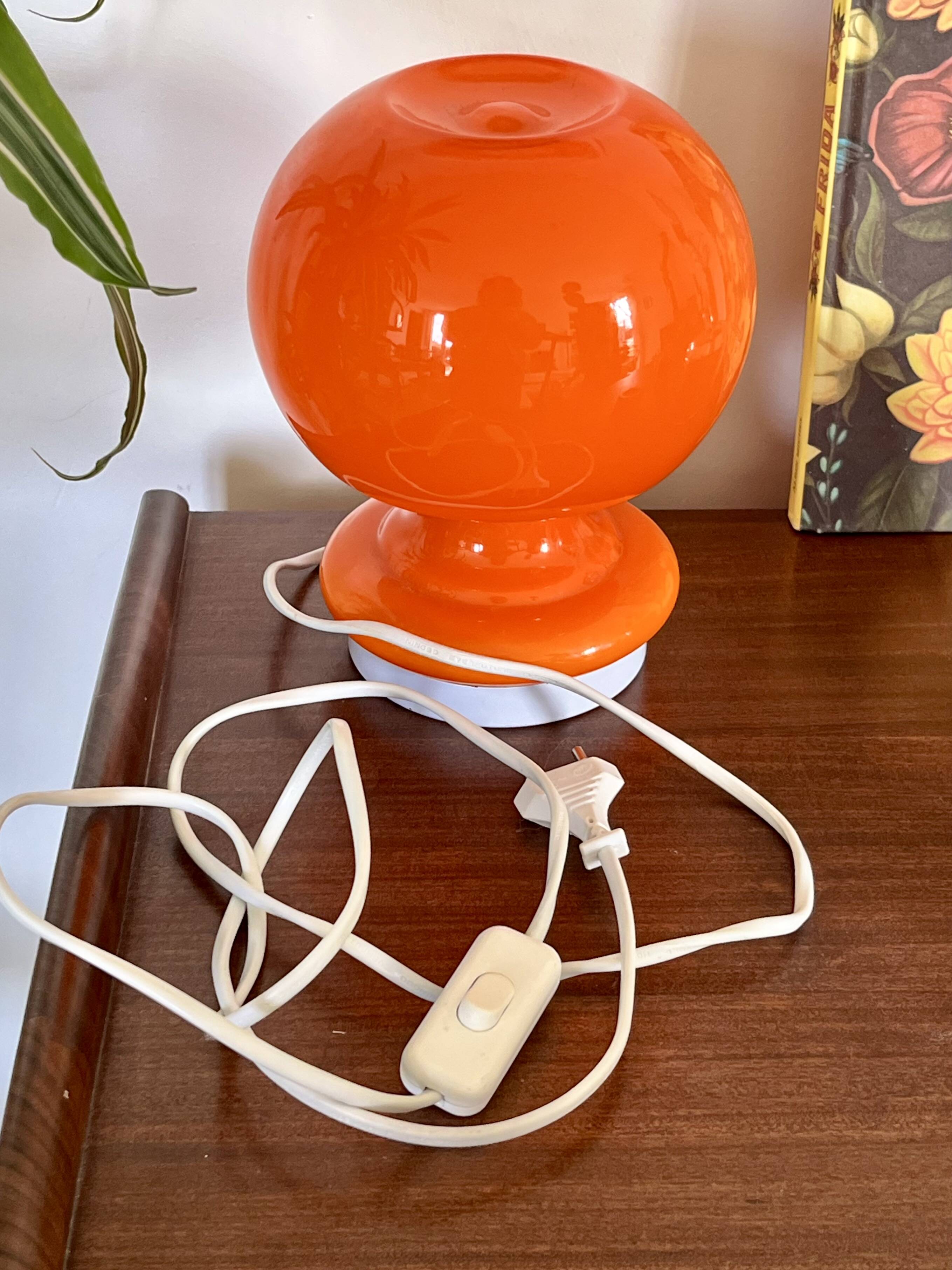 Orange globe lamp pop Space Age