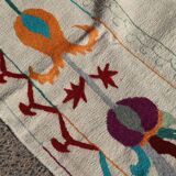 White blue multicoloured kilim suzani rug – 240x170 cm