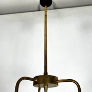 Mis-Century Stilnovo style pendant with three lights. Italy 1950s