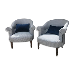 Paire de fauteuils crapaud