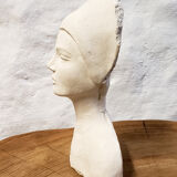 Woman bust in plaster
