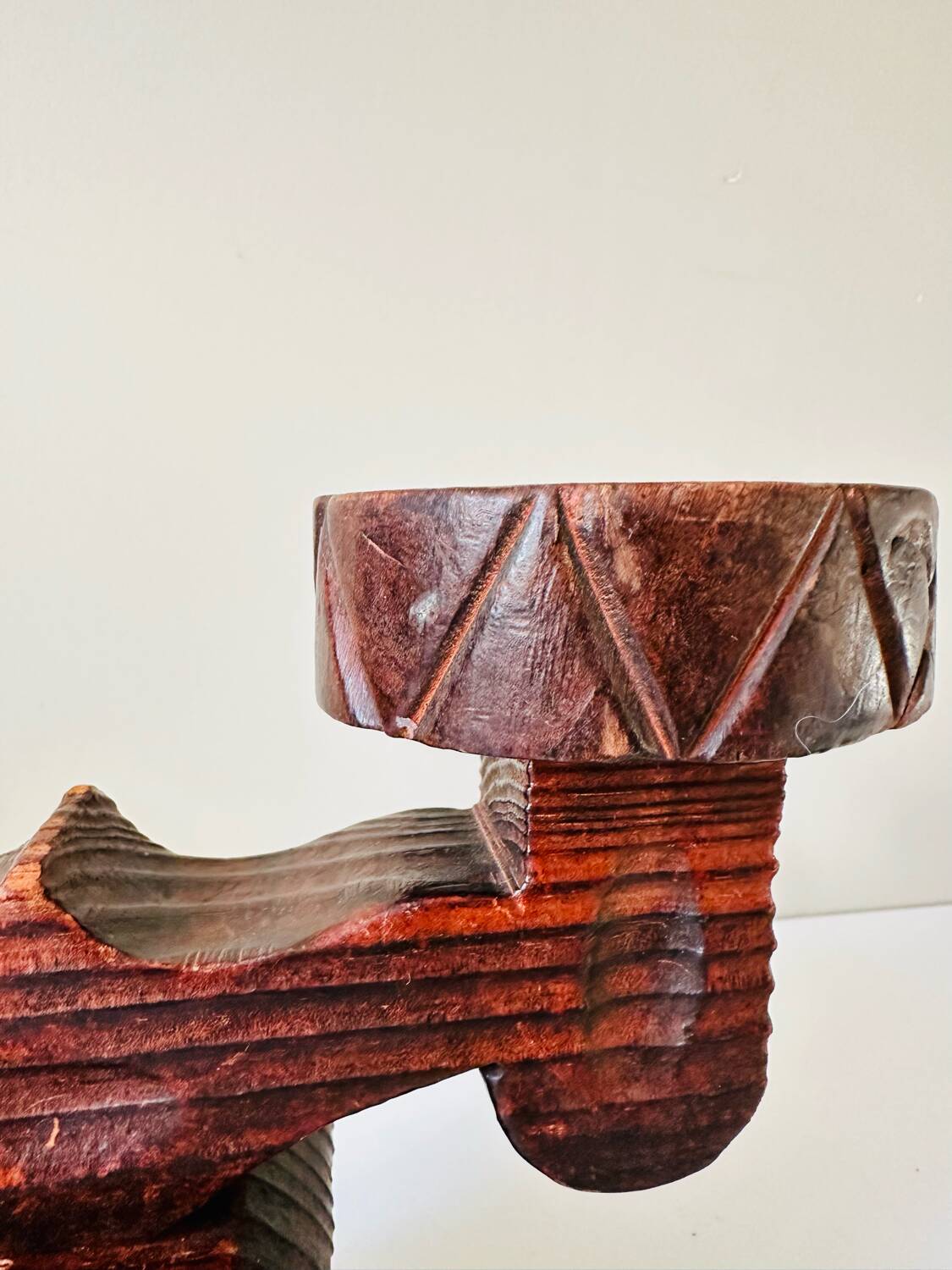 Double wooden candle holder