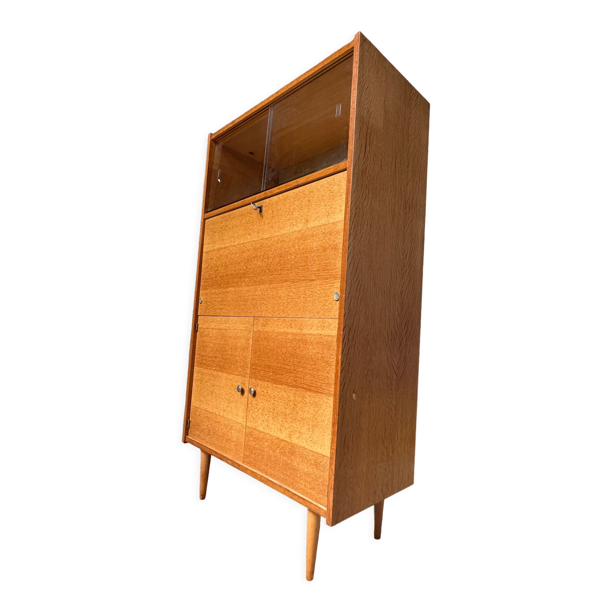 Secrétaire vintage bois blond