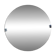 Round Art Deco mirror – Bevelled glass & chrome clips – 1930s