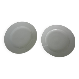 Antique dishes (2) in white porcelain