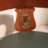 Empire office armchair with column feet