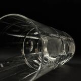 4 verres à eau en cristal de Sèvres 14,5 cm modèle taillé à facettes et pastilles