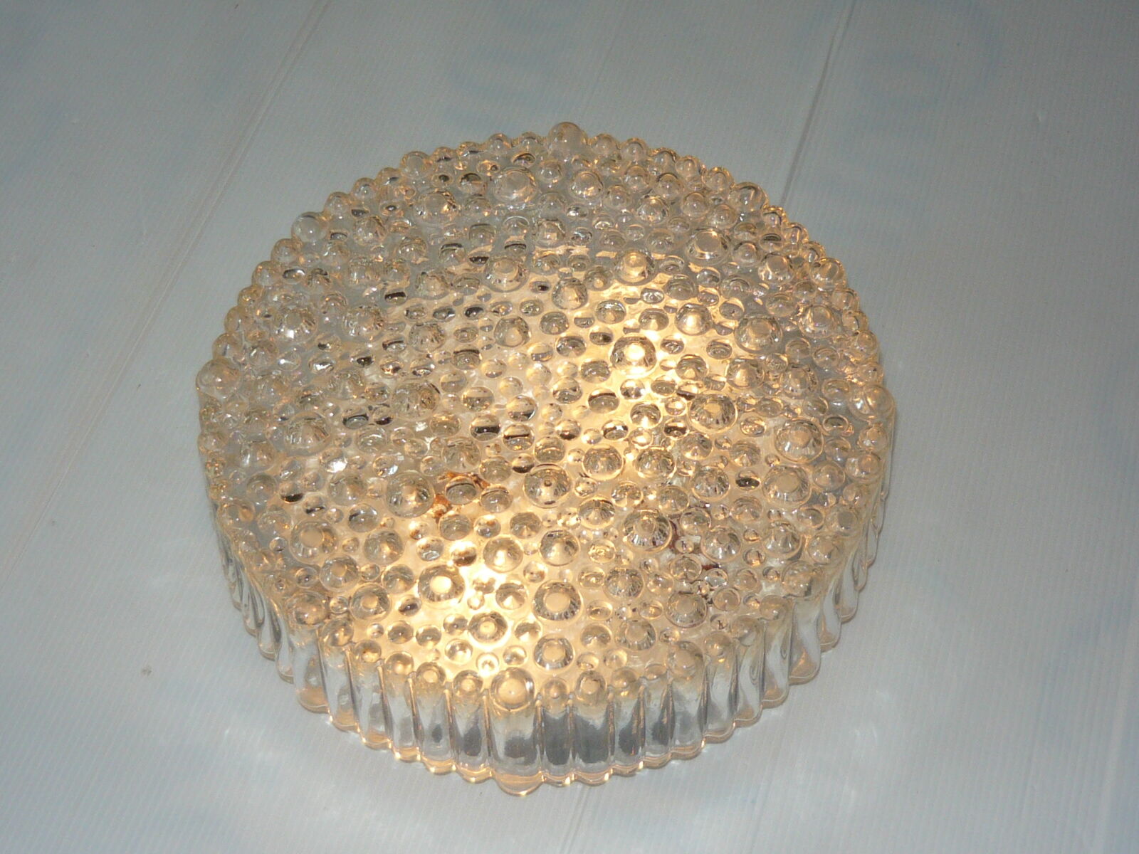 Glass bubble ceiling lamp by helena tynell years 60