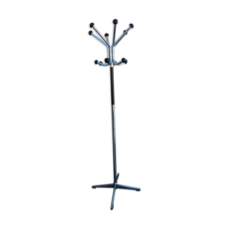 Standing coat rack in metal chrome 1950