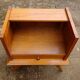 Solid pitch pine bedside table with vintage splayed legs.