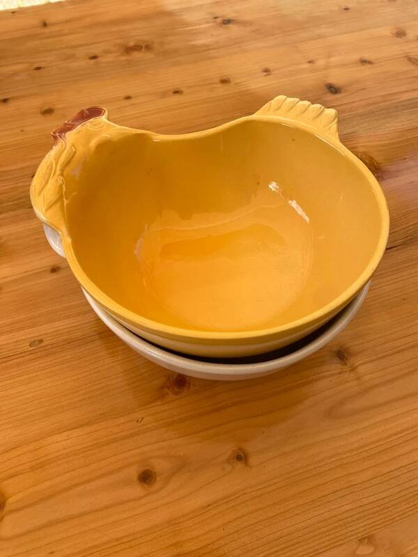 2 large chicken dishes