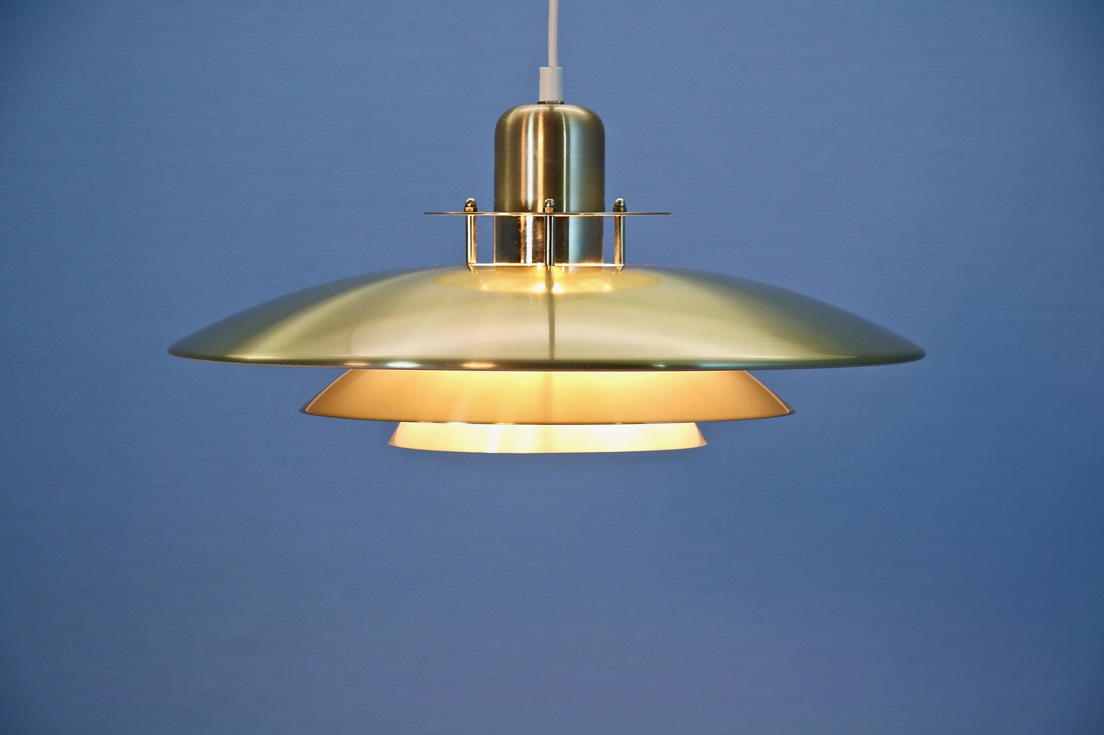 Danish hanging lamp in brass, 1980s