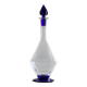 Elegant Two-Tone Carafe - Blown Glass White & Cobalt Blue - Murano Style