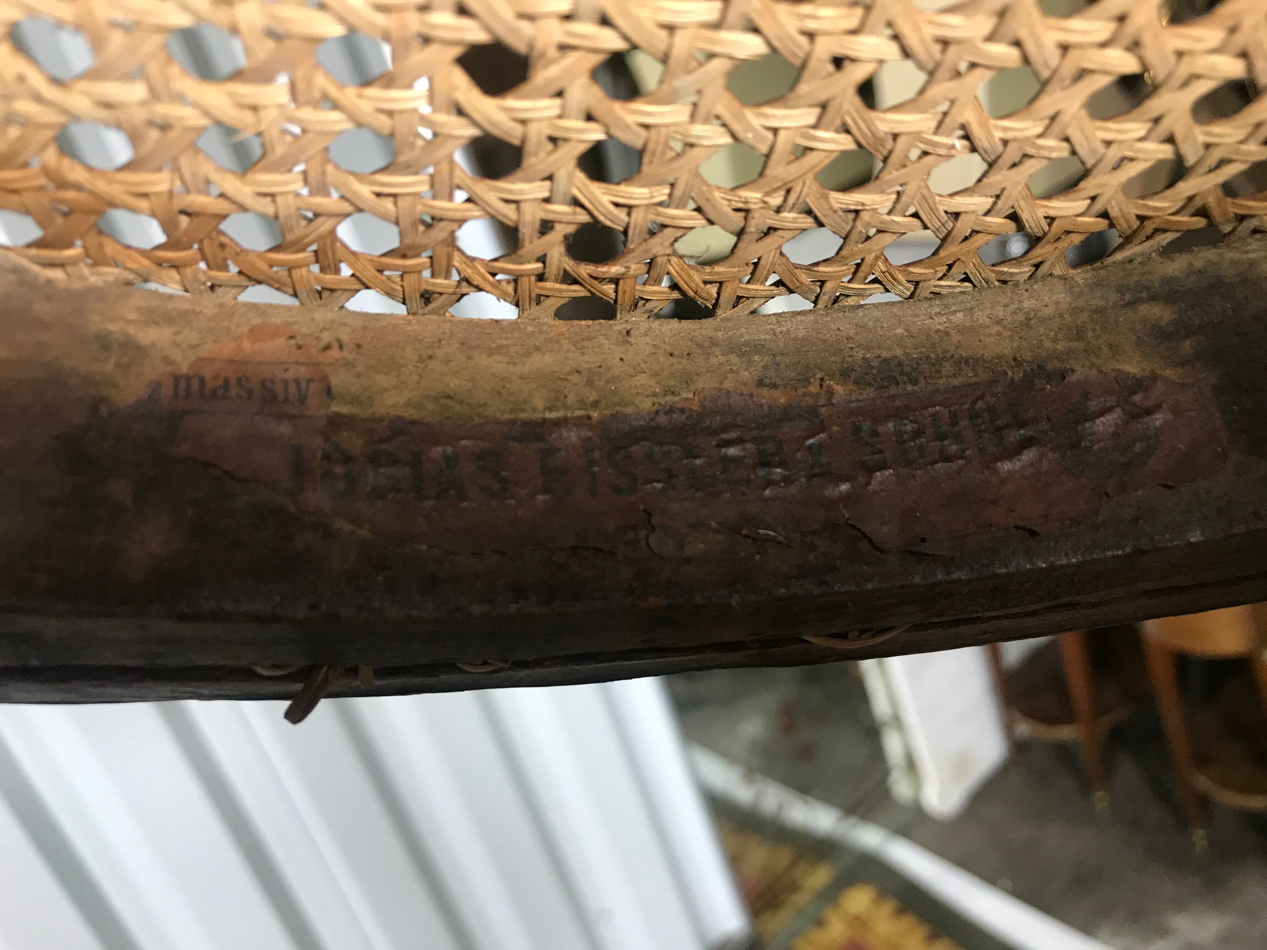 6 Josias Eissler bistro chairs - restored