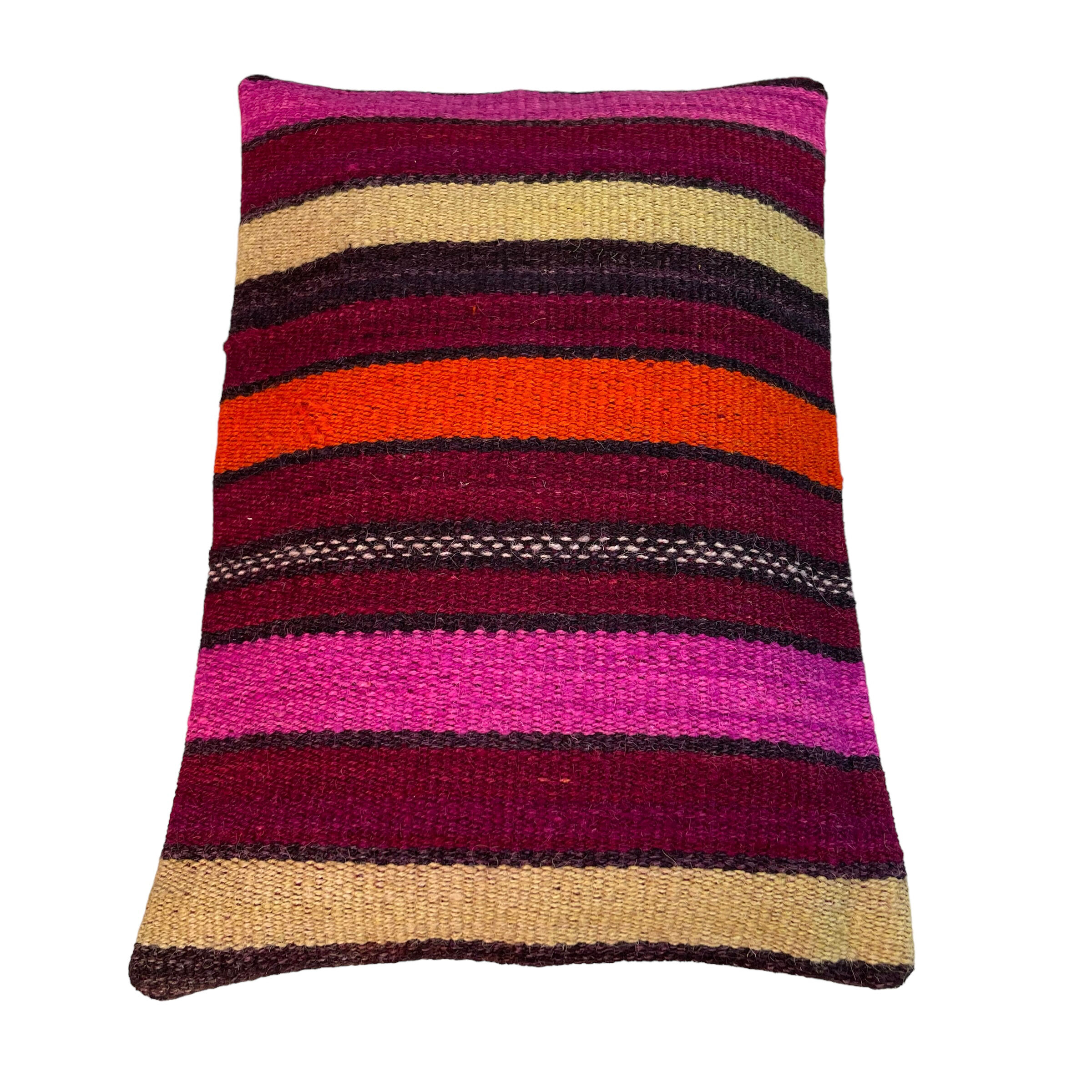 Vintage turkish kilim cushion cover, 30 x 50 cm