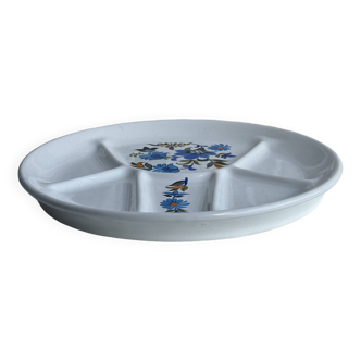 Small presentation plate with Saint Amand Earthenware compartments, Bali model