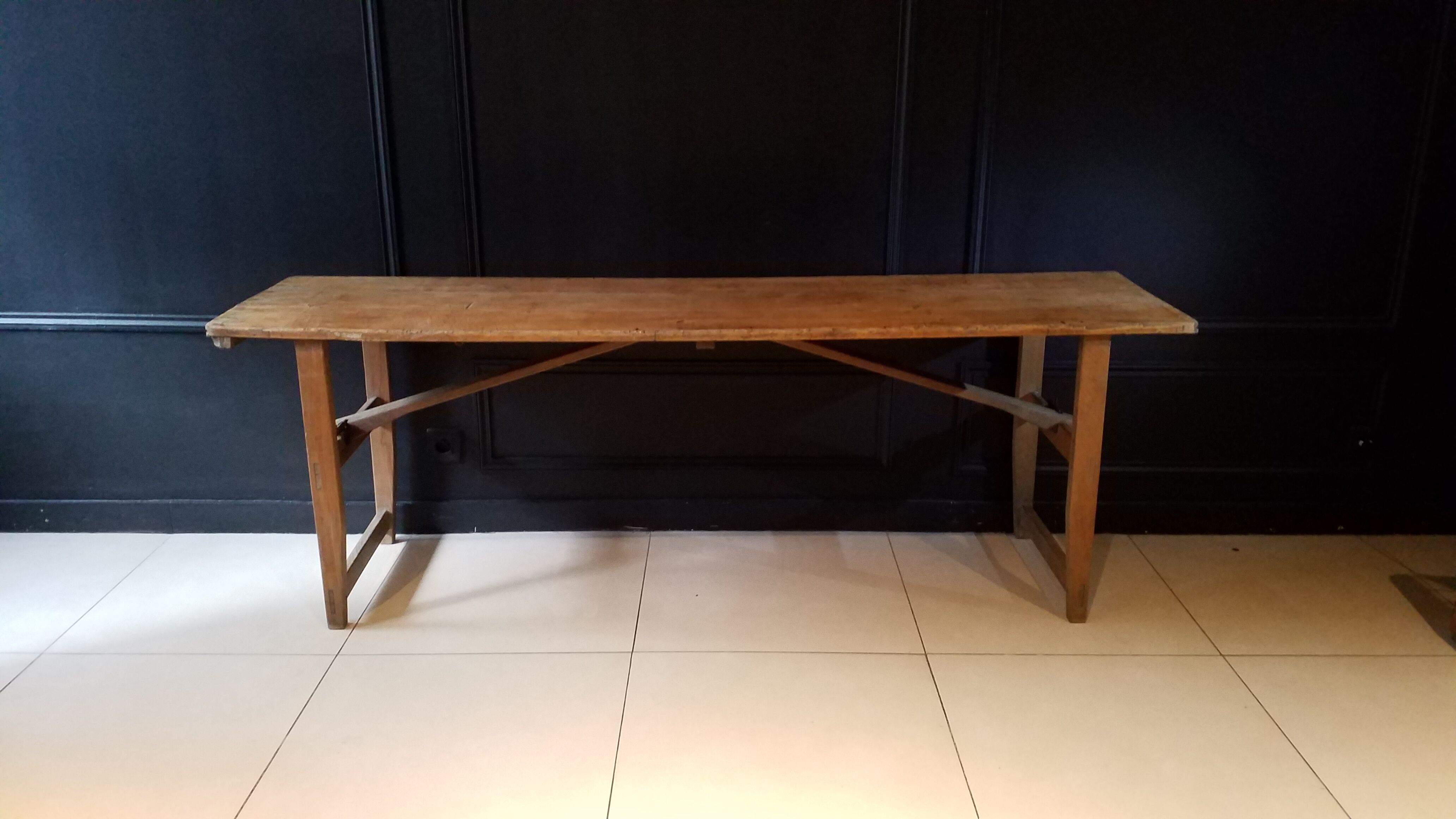 Folding brewery table