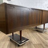 Large vintage Scandinavian sideboard in stained oak by Skovby, 1960s
