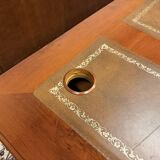 Classic English Desk with Brown Leather